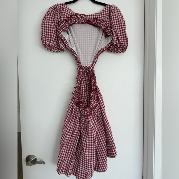 Sandy Liang Wolff Dress in Red Gingham - Picture 6 of 7